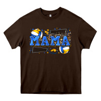Chocolate Brown mama volleyball Heavy Core Tee - Zillion Design Studio