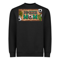 Black soccer mom with ball and cactus and serape licanse plate Heavyweight Sweatshirt - Artiststas