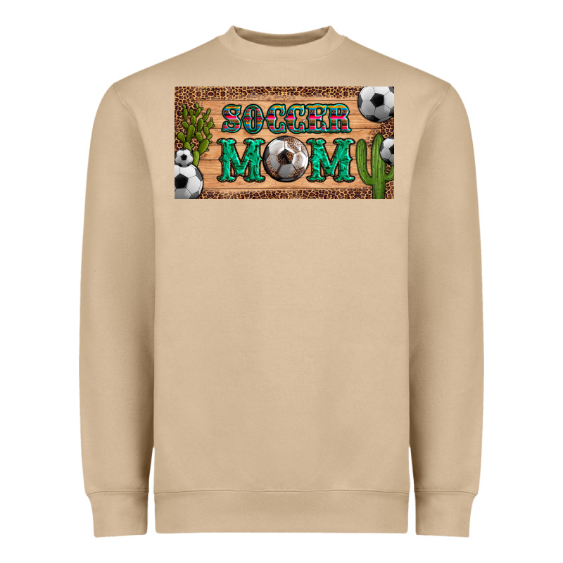 Soccer Mom With Ball And Cactus And Serape Licanse Plate Heavyweight Sweatshirt by Artiststas | Teevron
