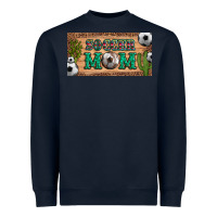 Navy soccer mom with ball and cactus and serape licanse plate Heavyweight Sweatshirt - Artiststas