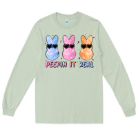 Matcha peepin it real easter glitter Long Sleeve Tee - MaliasSmallBusiness