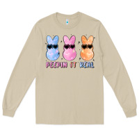 Mushroom peepin it real easter glitter Long Sleeve Tee - MaliasSmallBusiness