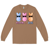 Toasted Coconut peepin it real easter glitter Long Sleeve Tee - MaliasSmallBusiness