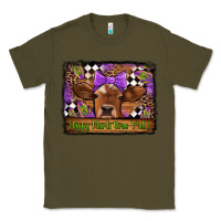 Army Green happy mardi gras y'all cow Classic Tee - Jasminsmagicworld