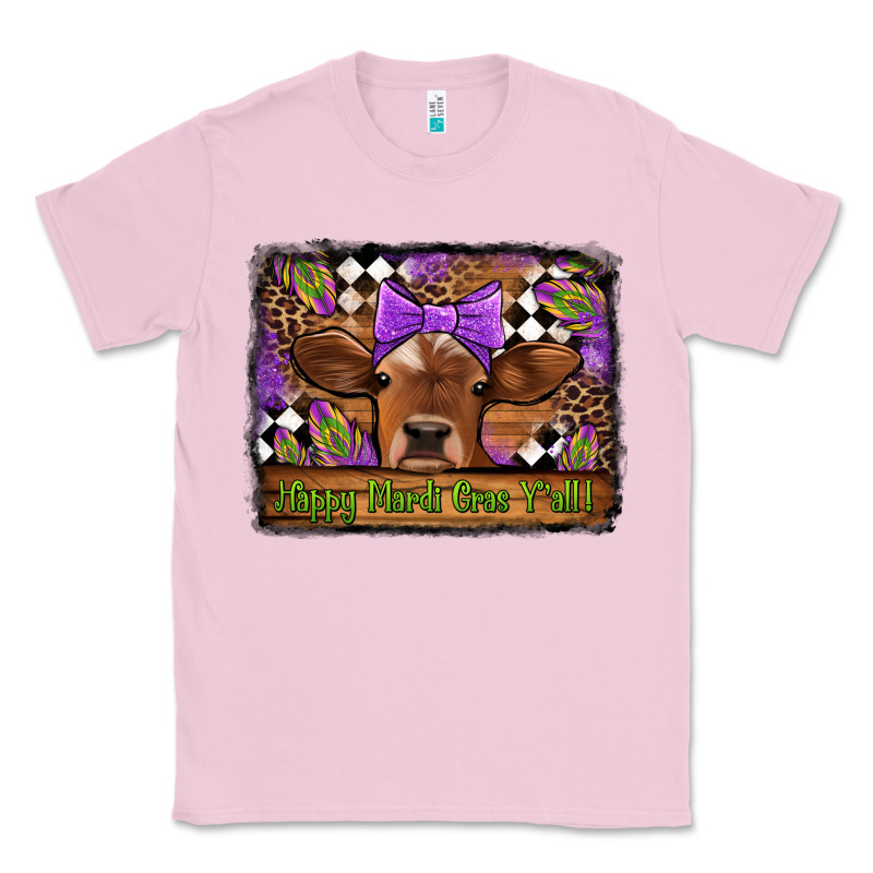 Happy Mardi Gras Y'all Cow Classic Tee by Jasminsmagicworld | Teevron