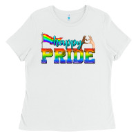 White happy pride Ladies Tee - texasbilliewilder