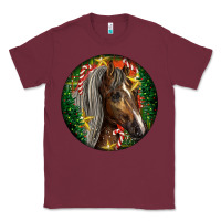 Burgundy Tennessee Horse Christmas Classic Tee - LillyAllenDesigns