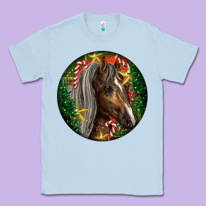 Tennessee Horse Christmas Classic Tee Designed By Lillyallendesigns