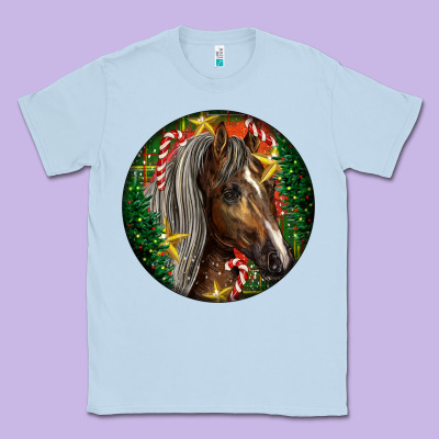 Tennessee Horse Christmas Classic Tee Designed By Lillyallendesigns