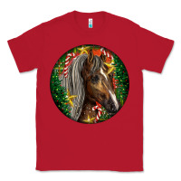 Red Tennessee Horse Christmas Classic Tee - LillyAllenDesigns