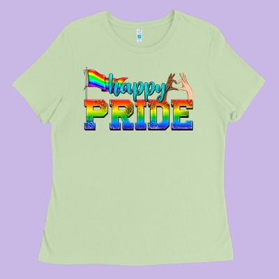 Happy Pride Ladies Tee Designed By Texasbilliewilder
