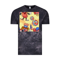 Cloud Black patriotic hotdog ice cream donat Vintage Tee - BundleAndBundleShop