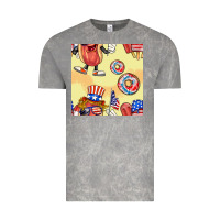 Cloud Rock patriotic hotdog ice cream donat Vintage Tee - BundleAndBundleShop