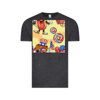Vintage Black patriotic hotdog ice cream donat Vintage Tee - BundleAndBundleShop