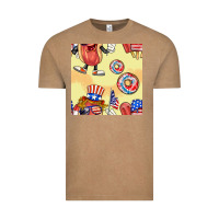 Vintage Coffee patriotic hotdog ice cream donat Vintage Tee - BundleAndBundleShop
