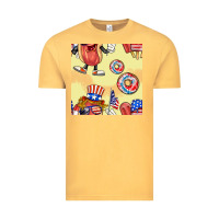 Vintage Mustard patriotic hotdog ice cream donat Vintage Tee - BundleAndBundleShop