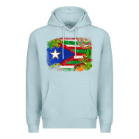 Blue Mist Mexico and Puerto Rico flag Premium Hoodie - texasbilliewilder