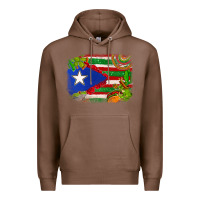 Chestnut Mexico and Puerto Rico flag Premium Hoodie - texasbilliewilder