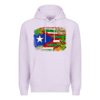 Lilac Mexico and Puerto Rico flag Premium Hoodie - texasbilliewilder
