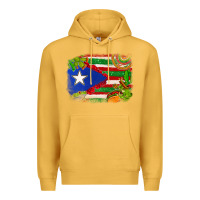 Mustard Mexico and Puerto Rico flag Premium Hoodie - texasbilliewilder