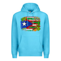 Ocean Blue Mexico and Puerto Rico flag Premium Hoodie - texasbilliewilder