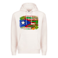 Pale Pink Mexico and Puerto Rico flag Premium Hoodie - texasbilliewilder