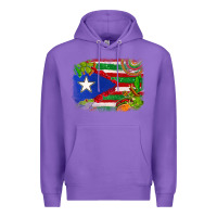 Purple Mexico and Puerto Rico flag Premium Hoodie - texasbilliewilder