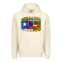 Sandshell Mexico and Puerto Rico flag Premium Hoodie - texasbilliewilder
