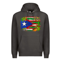 Smoke Mexico and Puerto Rico flag Premium Hoodie - texasbilliewilder