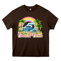 Chocolate Brown beach bum Heavy Core Tee - texasbilliewilder