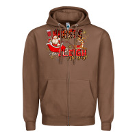 Chestnut nurses sleigh all day Zipper Hoodie - MaliasSmallBusiness