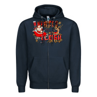 Navy nurses sleigh all day Zipper Hoodie - MaliasSmallBusiness