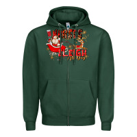 Sports Green nurses sleigh all day Zipper Hoodie - MaliasSmallBusiness