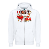 White nurses sleigh all day Zipper Hoodie - MaliasSmallBusiness