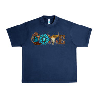 Navy western love Urban Heavy Tee - AdoDesignShop