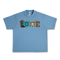 Pebble Blue western love Urban Heavy Tee - AdoDesignShop