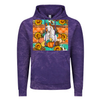 Cloud Purple Goat family fall pumpkins gemstone Vintage Hoodie - Artiststas