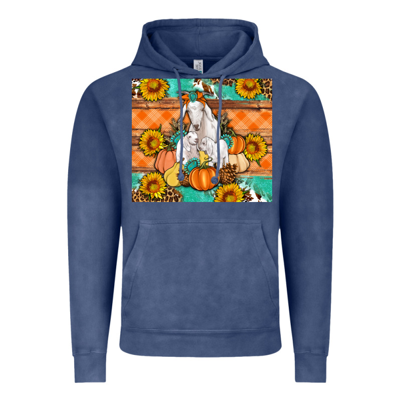 Goat Family Fall Pumpkins Gemstone Vintage Hoodie by Artiststas | Teevron