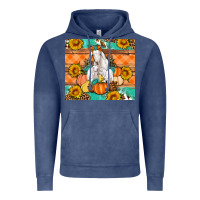 Vintage Denim Goat family fall pumpkins gemstone Vintage Hoodie - Artiststas