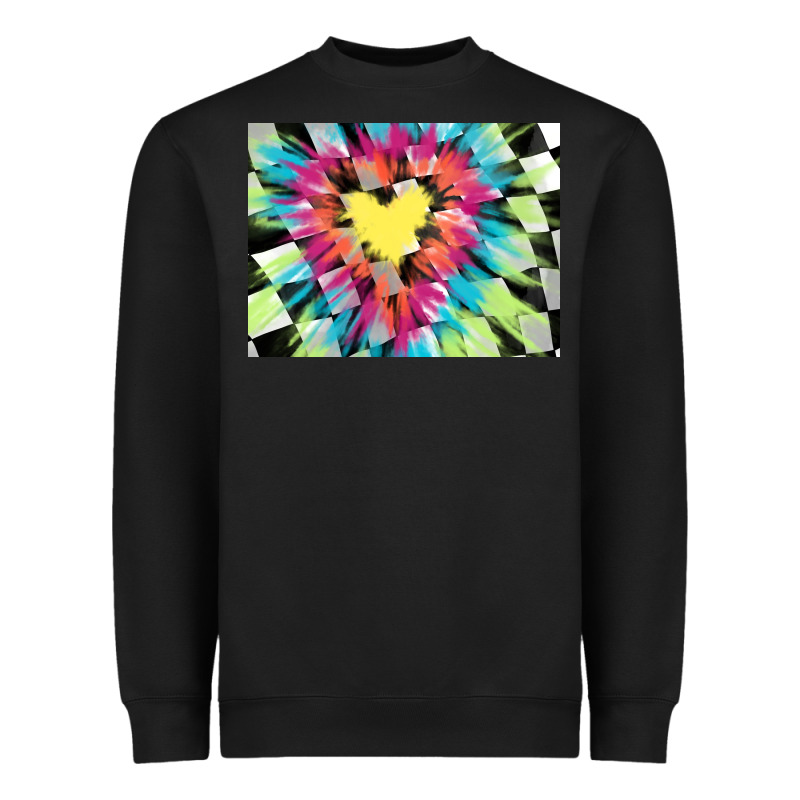 Tie Dye Hearth Shaped Race Flag Background 3200x2400 Heavyweight Sweatshirt by AdoDesignShop | Teevron
