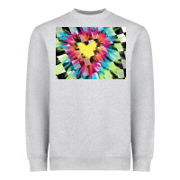 Heather Grey tie dye hearth shaped race flag background 3200x2400 Heavyweight Sweatshirt - AdoDesignShop