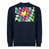 Navy tie dye hearth shaped race flag background 3200x2400 Heavyweight Sweatshirt - AdoDesignShop