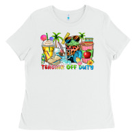 White teacher off duty coffee cups Ladies Tee - Zillion Design Studio