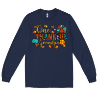 Navy one thankful grandpa Long Sleeve Tee - JahusDesignShop