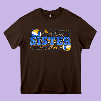Sister Volleyball Heavy Core Tee Designed By Zillion Design Studio