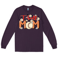 Plum t ball mom Long Sleeve Tee - MaliasSmallBusiness