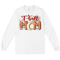 White t ball mom Long Sleeve Tee - MaliasSmallBusiness