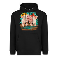 Black Cute Couple Pigs Heavyweight Hoodie - Bettercallsaul