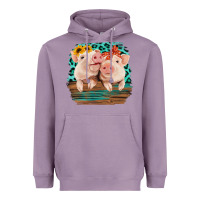 Lavender Cute Couple Pigs Heavyweight Hoodie - Bettercallsaul