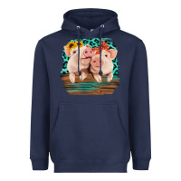 Navy Cute Couple Pigs Heavyweight Hoodie - Bettercallsaul